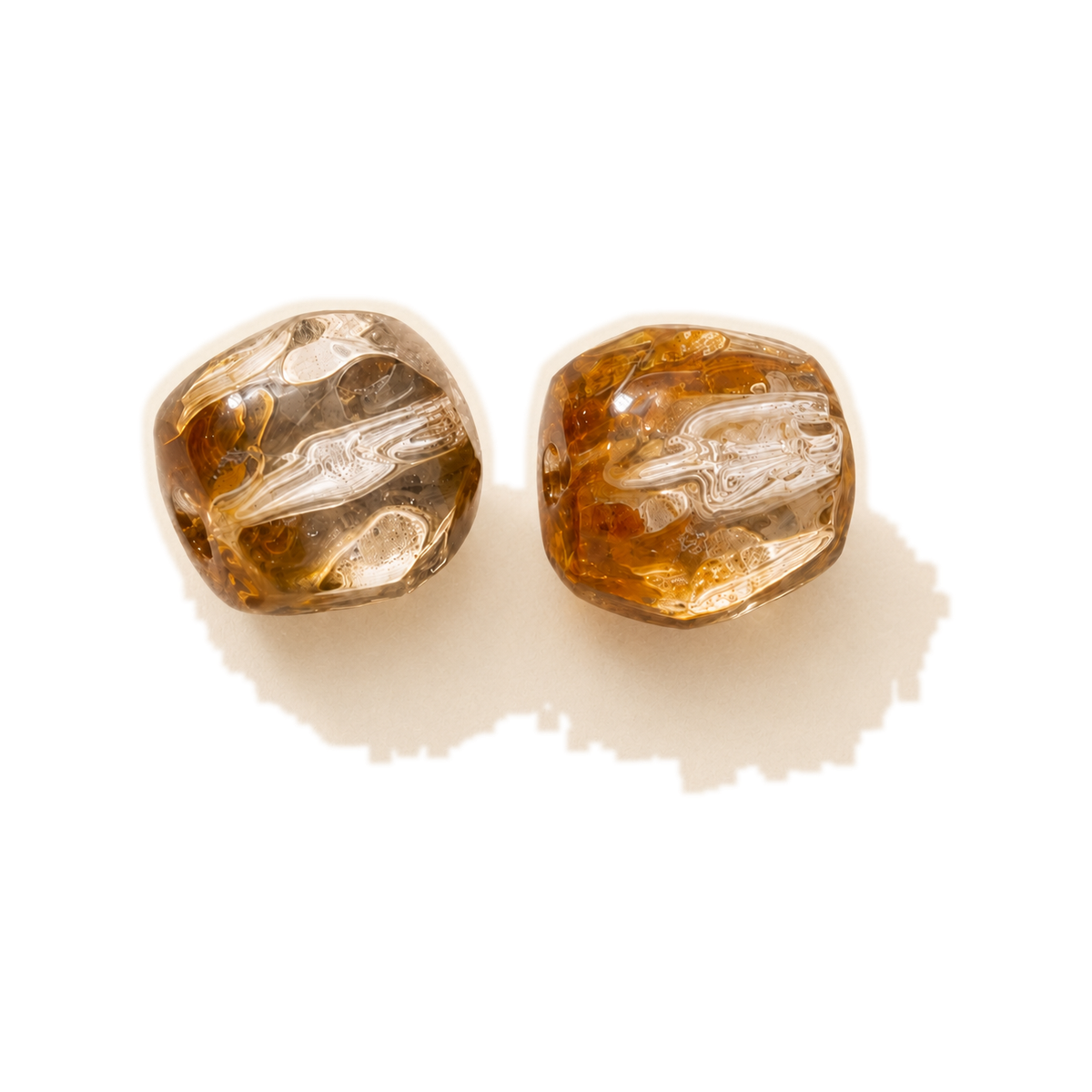 Irregular Yellow Tower Crystal Focal Beads
