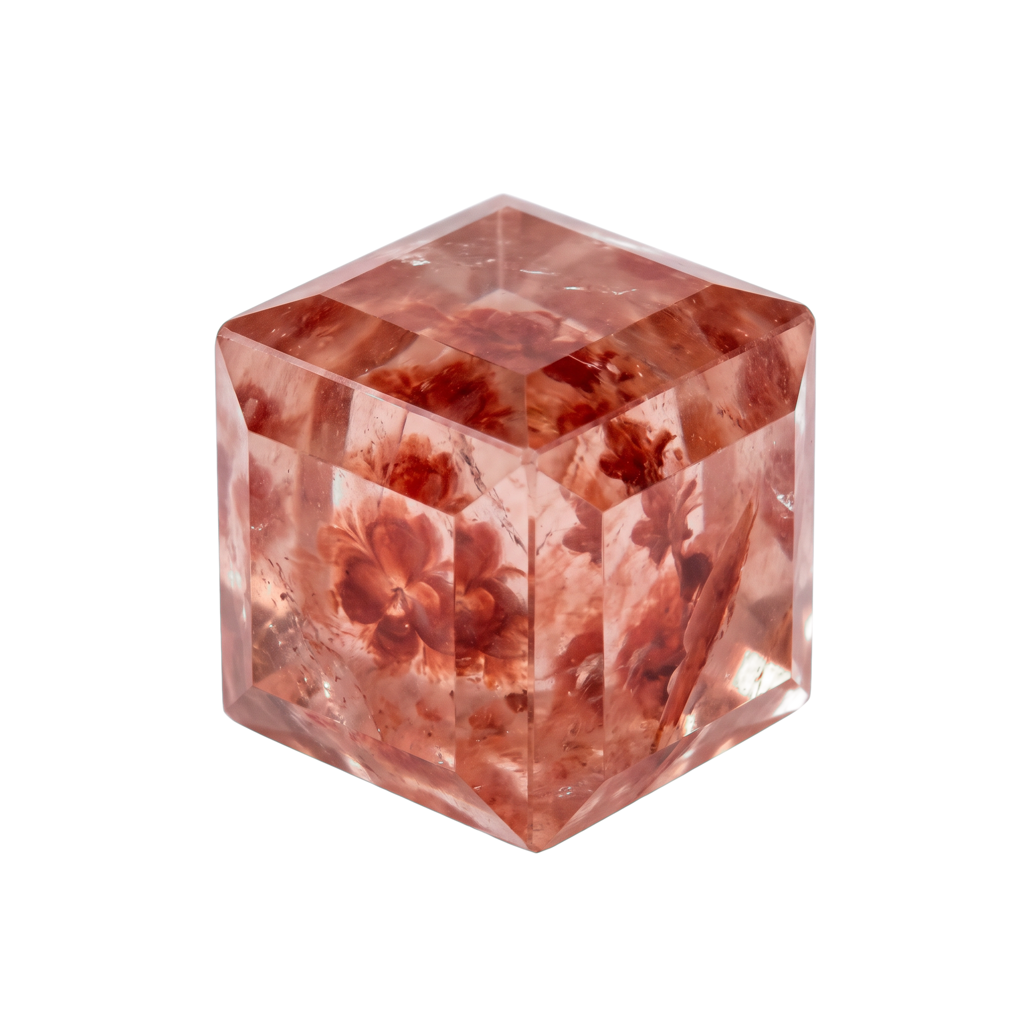 Red Phantom Quartz Cube